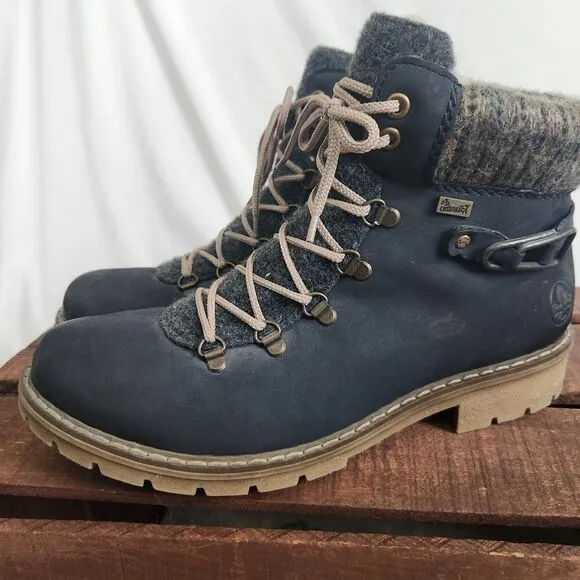 Rieker Y9131 Sabrina Women's Winter Boots w/ Side Zip Size 42 Water Repellent