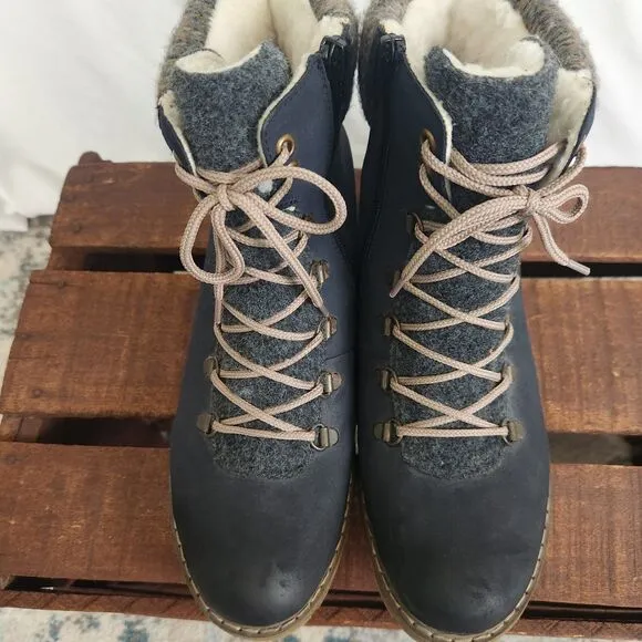 Rieker Y9131 Sabrina Women's Winter Boots w/ Side Zip Size 42 Water Repellent
