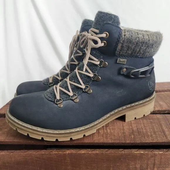 Rieker Y9131 Sabrina Women's Winter Boots w/ Side Zip Size 42 Water Repellent