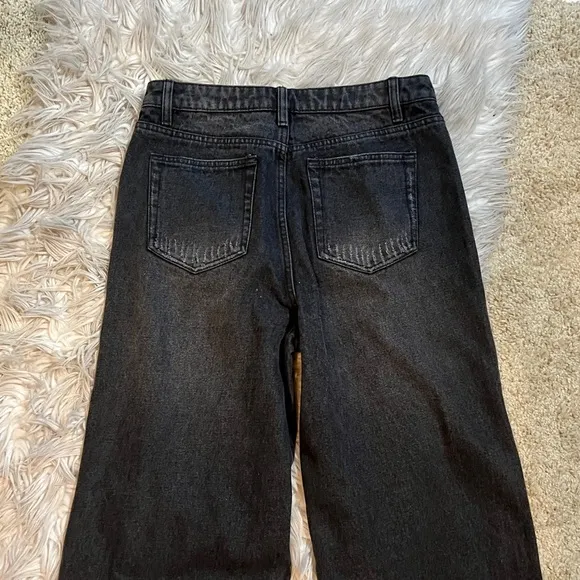 Robert Rodriguez Black Baggy Crop Denim Jeans
