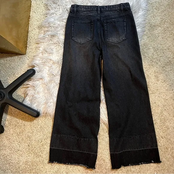 Robert Rodriguez Black Baggy Crop Denim Jeans