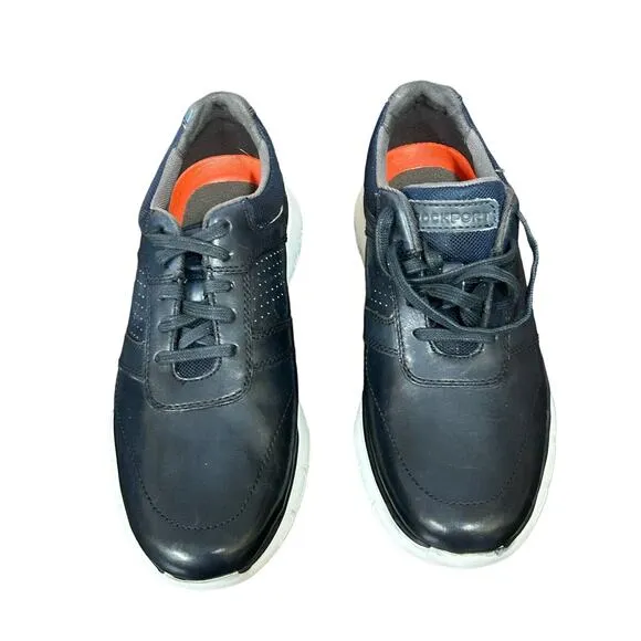 Rockport C12241 Mens Casual Navy Blue Low Top Lace-Up Sneaker Shoes Size 7.5 New