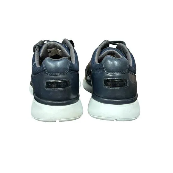 Rockport C12241 Mens Casual Navy Blue Low Top Lace-Up Sneaker Shoes Size 7.5 New