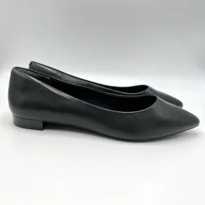 Rockport Womens Adelyn Black Leather Point Toe Ballet Flats Shoes 9.5 NEW