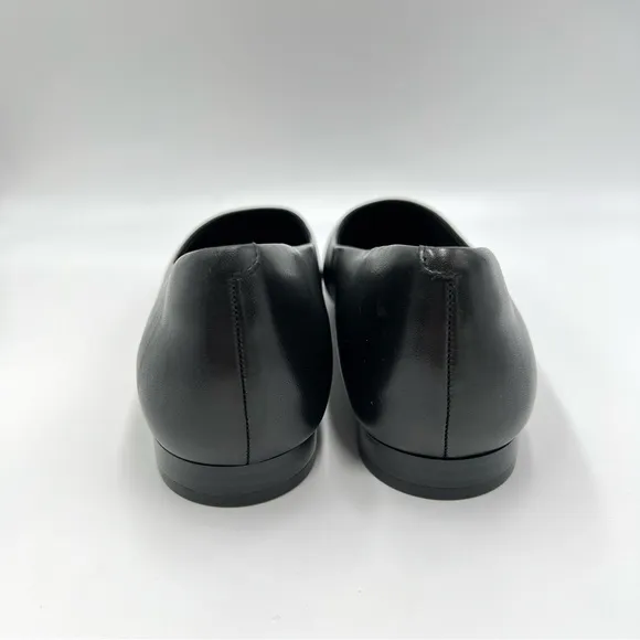 Rockport Womens Adelyn Black Leather Point Toe Ballet Flats Shoes 9.5 NEW