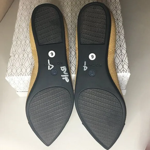 ROTHY'S &quot;The Point II&quot; Camel Captoe Knit Fabric Slip On Ballet Flats 🌷 NEW!!