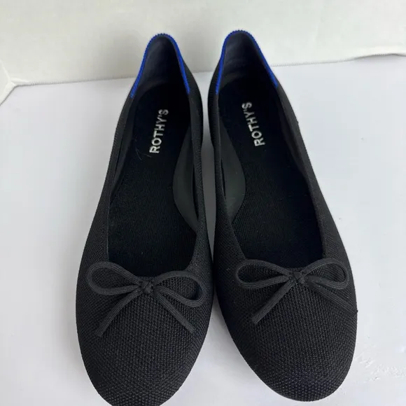 Rothy's Black Ballet Flats with Bow