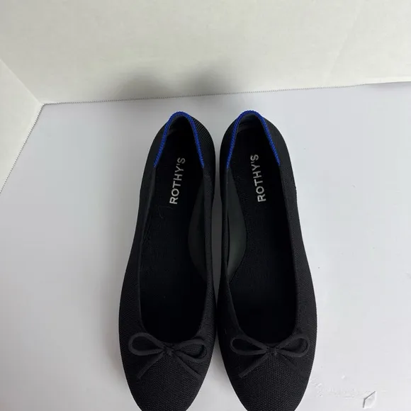 Rothy's Black Ballet Flats with Bow