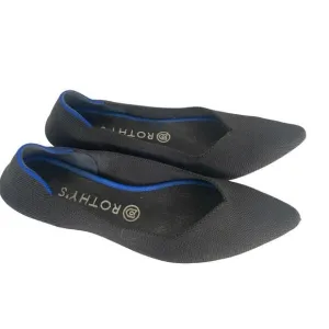 Rothys Black Point Pointed Toe Slip On Ballet Flats Shoes W 9 9 39.51/2