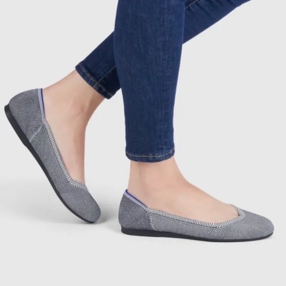 Rothy’s Grey Birdseye Ballet Flats Women’s Slip On Shoes Capsule Gray New
