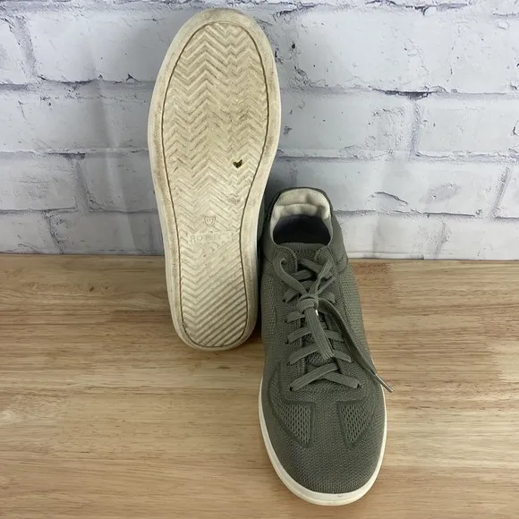 Rothy's Shoes Men's Size 8 M Lace Up Shoes Green RS01 Knit Sneakers