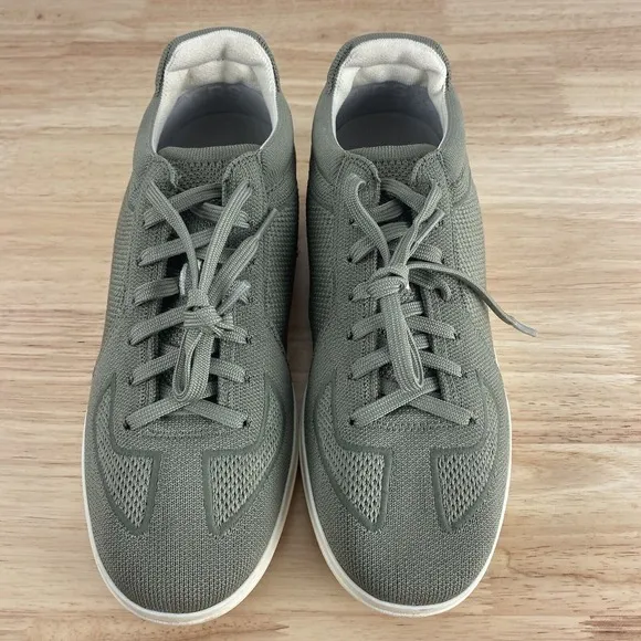 Rothy's Shoes Men's Size 8 M Lace Up Shoes Green RS01 Knit Sneakers