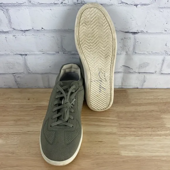 Rothy's Shoes Men's Size 8 M Lace Up Shoes Green RS01 Knit Sneakers