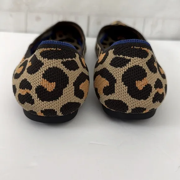Rothy’s Size 12.5 The Point Big Cat Leopard Print Women's Flats