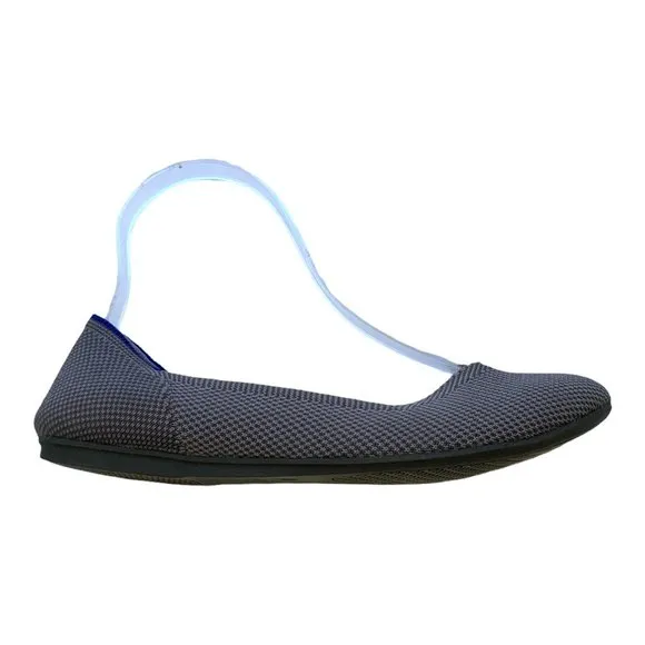 Rothy’s The Flat Classic Round Ballet Flat Shoes 7.5 Slip On Cloud Grey Birdseye