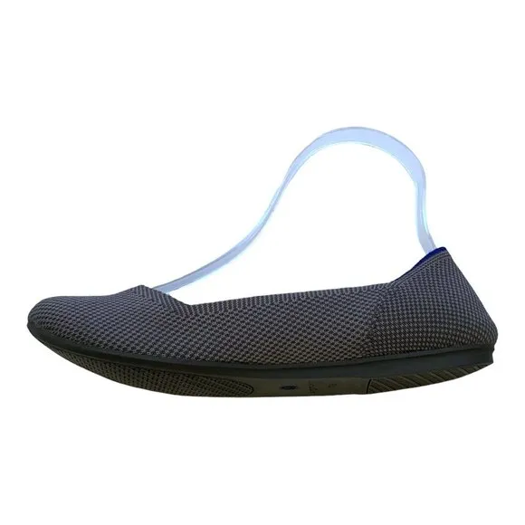 Rothy’s The Flat Classic Round Ballet Flat Shoes 7.5 Slip On Cloud Grey Birdseye