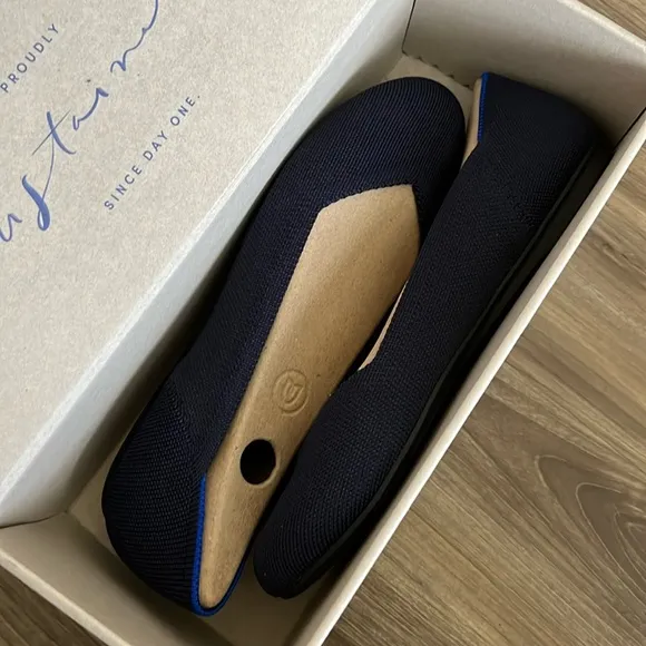 Rothy's The Flat in Maritime Navy Ballet Flats V Vamp