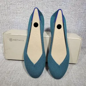 Rothy's The Flat Women's Size 9.5 US Spruce Python Round Toe Ballet Flat Shoes