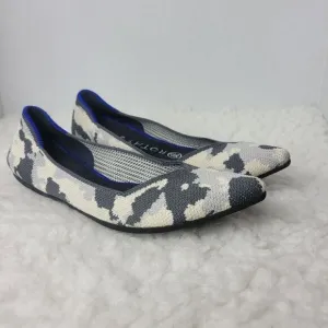 Rothy’s The Point Ash Womens Flat Ballet Size 7 Camo Gray Shoes Retired