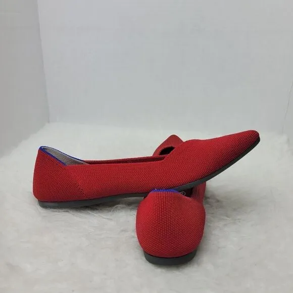 Rothy’s The Point Chili Red Pointed Toe  Ballet Flats Women's Shoes Size 8.5