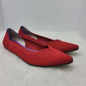 Rothy’s The Point Chili Red Pointed Toe  Ballet Flats Women's Shoes Size 8.5