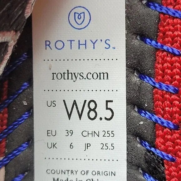Rothy’s The Point Chili Red Pointed Toe  Ballet Flats Women's Shoes Size 8.5