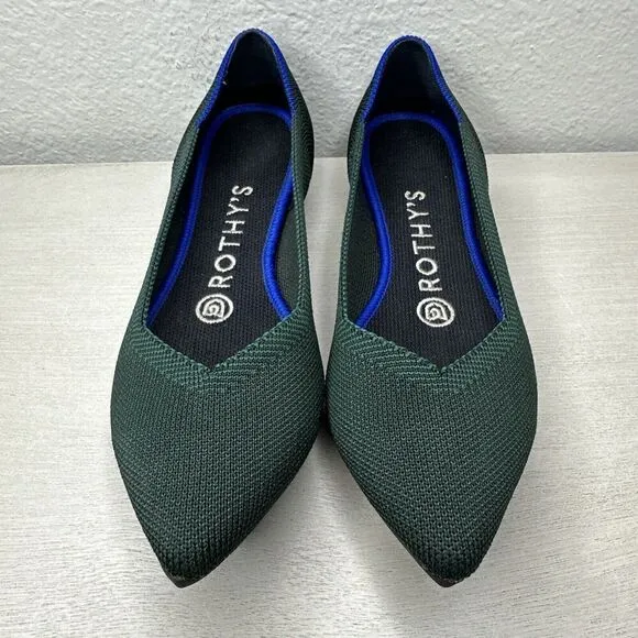 Rothy’s The Point Dark Green Women’s Ballet Flats