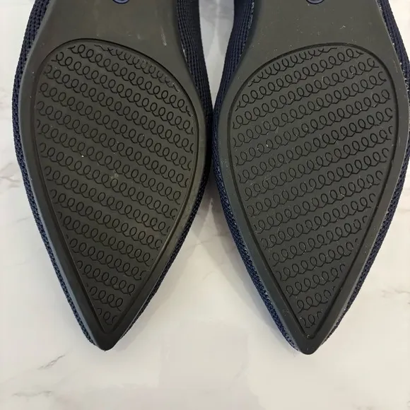 Rothy's The Point Pointed-Toe Ballet Flats Navy Size 7