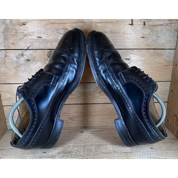 Royal Tweed 7904B Cheaney Church's Black Derby Wingtip Lace Up Men’s Sz 10.5 C