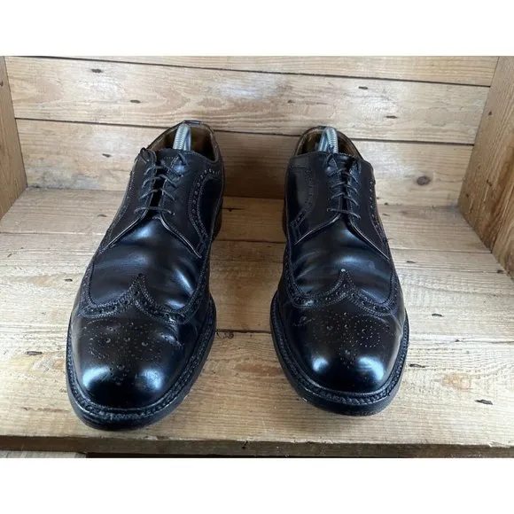 Royal Tweed 7904B Cheaney Church's Black Derby Wingtip Lace Up Men’s Sz 10.5 C