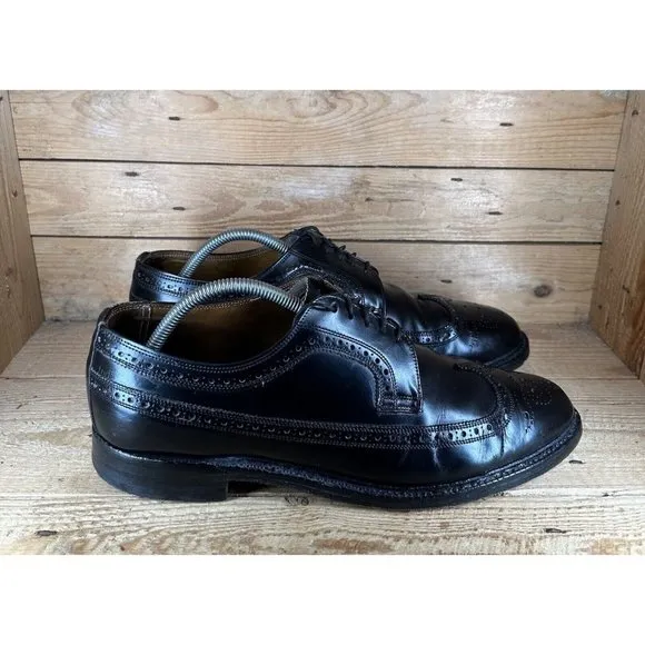 Royal Tweed 7904B Cheaney Church's Black Derby Wingtip Lace Up Men’s Sz 10.5 C