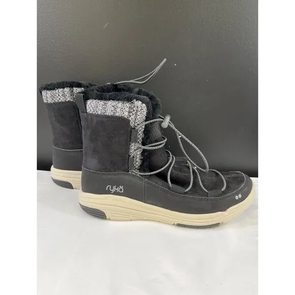 Ryka Aubonne Women's Black Winter Ankle Boots Size 9.5M SKU 6251