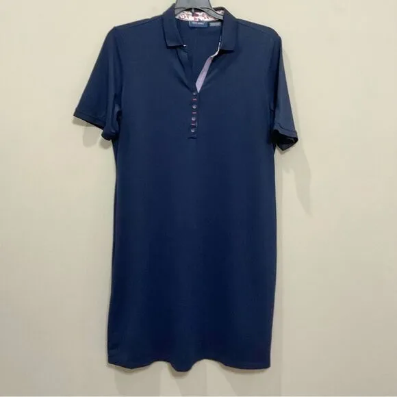 SAINT JAMES Marine Polo Dress Sz 16 Navy Short Sleeve Preppy Casual