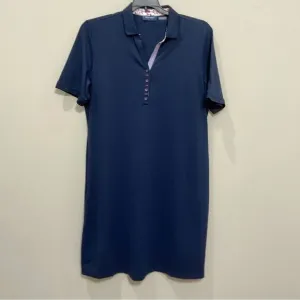 SAINT JAMES Marine Polo Dress Sz 16 Navy Short Sleeve Preppy Casual