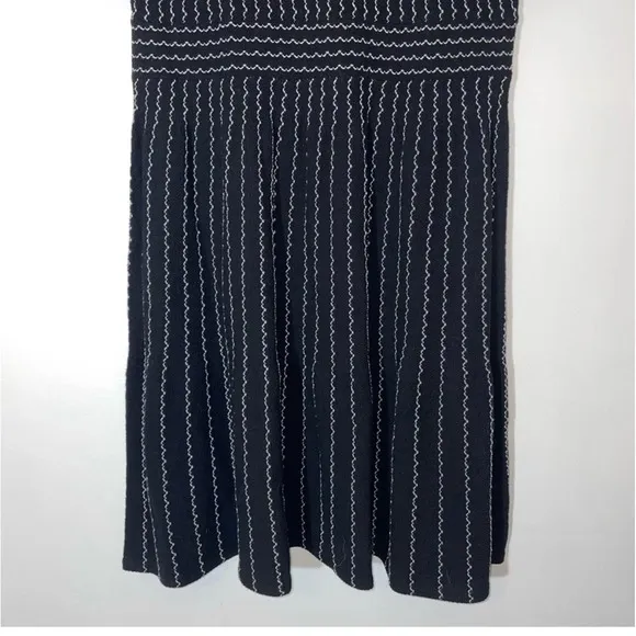 Sak Fifth Avenue Black and White Houndstooth 3/4 Sleeve Dress Size L NWT