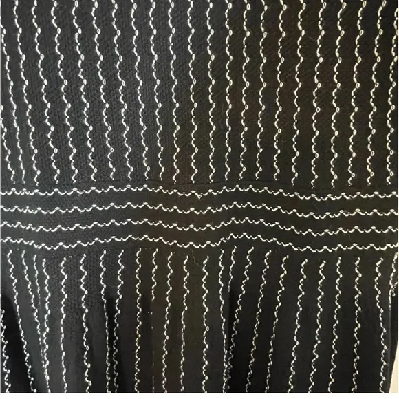 Sak Fifth Avenue Black and White Houndstooth 3/4 Sleeve Dress Size L NWT