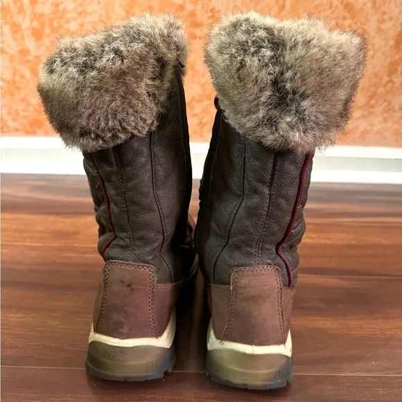 🌿SALE🌿SANTANA CANADA Lace Up Brown Leather Winter Boots Size 40EU 9.5US