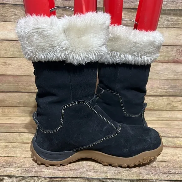Salomon Black Suede Lhasa Winter Boots