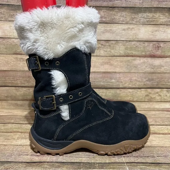 Salomon Black Suede Lhasa Winter Boots