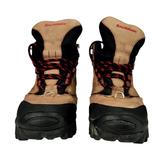 Salomon Hiking Boots sz 7.5 Women 6 Men Y2K Contragrip CX Brown Black Outdoors