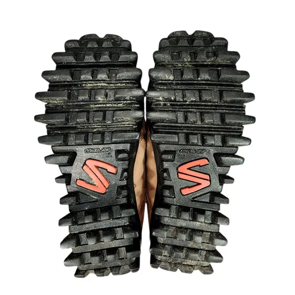 Salomon Hiking Boots sz 7.5 Women 6 Men Y2K Contragrip CX Brown Black Outdoors