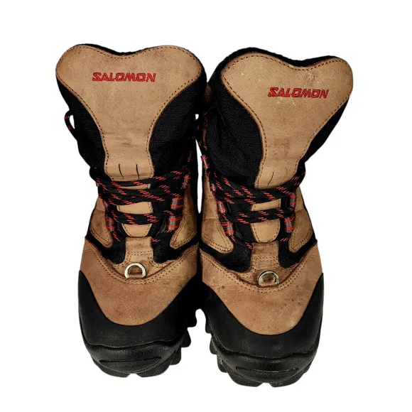 Salomon Hiking Boots sz 7.5 Women 6 Men Y2K Contragrip CX Brown Black Outdoors