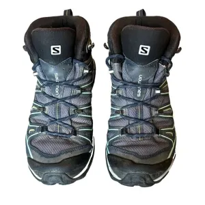 Salomon X Ultra 2 Mid GORE-TEX Waterproof Hiking Boots Gray Green‎ Womens 7