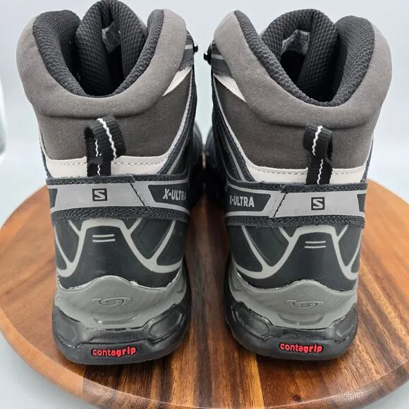 Salomon X Ultra 2 Mid GTX Boots Men's 13 Black Leather Outdoor Hiking NO INSOLES