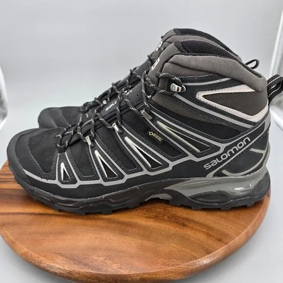 Salomon X Ultra 2 Mid GTX Boots Men's 13 Black Leather Outdoor Hiking NO INSOLES