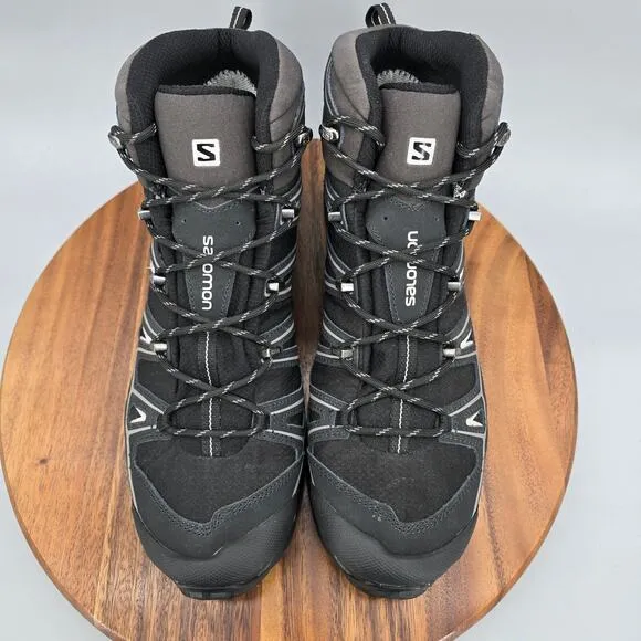 Salomon X Ultra 2 Mid GTX Boots Men's 13 Black Leather Outdoor Hiking NO INSOLES