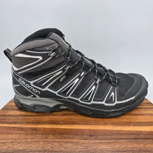 Salomon X Ultra 2 Mid GTX Boots Men's 13 Black Leather Outdoor Hiking NO INSOLES