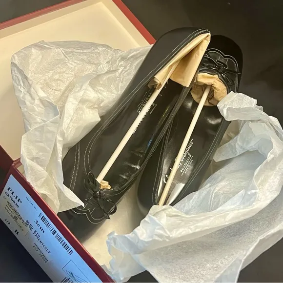 Salvatore Ferragamo Black “Flip” Patent Leather Heels