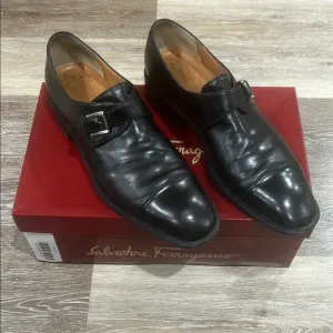Salvatore Ferragamo Black Oxfords Sleek Leather Design