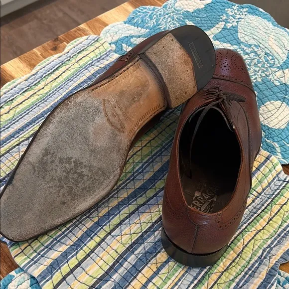 Salvatore Ferragamo Brown Classic Oxford Shoes